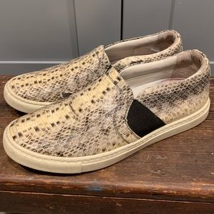 Lanvin snake skin slide-on sneakers 37